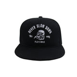 Custom Embroidery Logo Classical 6 Panel Flat Brim Snapback Cap