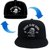 Custom Embroidery Logo Classical 6 Panel Flat Brim Snapback Cap
