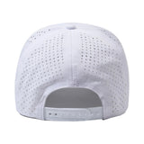 Design 5 Panel Unstructured Laser Perforated Rope Hat With Custom Woven Patch