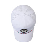 Design 5 Panel Unstructured Laser Perforated Rope Hat With Custom Woven Patch