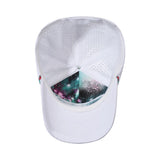 Design 5 Panel Unstructured Laser Perforated Rope Hat With Custom Woven Patch