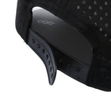 Custom Woven Patch Logo 6 Panel Unstructured Laser Perforated Rope Hat