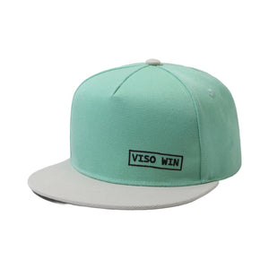 Two-tone Classical 5 Panel Flat Brim Snapback Cap With Custom Logo