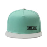 Two-tone Classical 5 Panel Flat Brim Snapback Cap With Custom Logo