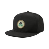 6 Panel Flat Brim Laser Perforated Sport Cap With Custom Rubber Patch Logo
