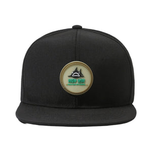 6 Panel Flat Brim Laser Perforated Sport Cap With Custom Rubber Patch Logo
