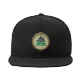 6 Panel Flat Brim Laser Perforated Sport Cap With Custom Rubber Patch Logo
