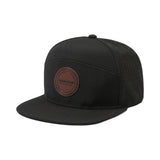 New Design Multi-panel Flat Brim Laser Perforated Sport Cap With Leather Patch Logo