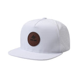 Custom Leather Patch Logo 5 Panel Laser Cut Holes Perforated Sport Cap