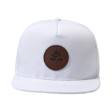 Custom Leather Patch Logo 5 Panel Laser Cut Holes Perforated Sport Cap