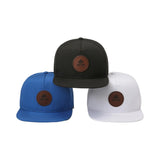 Custom Leather Patch Logo 5 Panel Laser Cut Holes Perforated Sport Cap