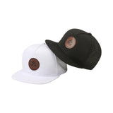 Custom Leather Patch Logo 5 Panel Laser Cut Holes Perforated Sport Cap