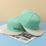 Two-tone Classical 5 Panel Flat Brim Snapback Cap With Custom Logo