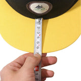 Two-tone Classical 6 Panel Flat Brim Snapback Cap With Custom Woven Patch